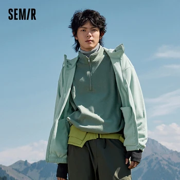 Semir Jacket Men 2023 Зимно ново просто модно антистатично удобно полярно руно яке
