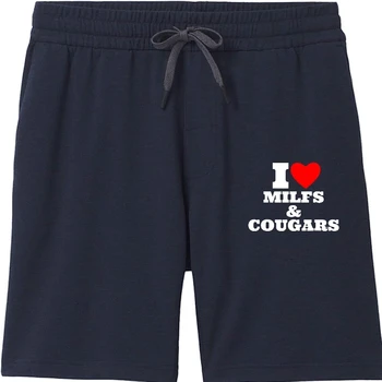 Мъжки MILF Обичам MILFS И Cougars Смешни секси възрастни мъже подарък монтирани летни шорти памучни шорти за мъже рожден ден