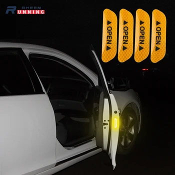 Светлоотразителни кола врата стикер безопасност отваряне предупреждение рефлектор лента Decal авто аксесоари за кола екстериор интериор рефлектор стикер