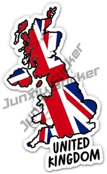 Великобритания Карта с флаг винил стикер Decal за кола SUV телефон лаптоп вода бутилка мотоциклет потребителски стикер аксесоари