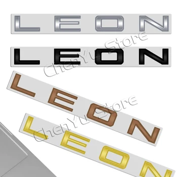 За Леон МК1 МК2 МК3 МК4 МК5 МК6 Буквена емблема 3D стикери стикер заден багажник значка лого меден цвят метални аксесоари