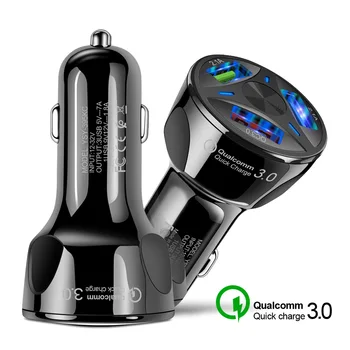 Qc3.0 Зарядно за мобилен телефон за кола Три USB за Peugeot 307 206 308 407 207 2008 3008 508 406 208