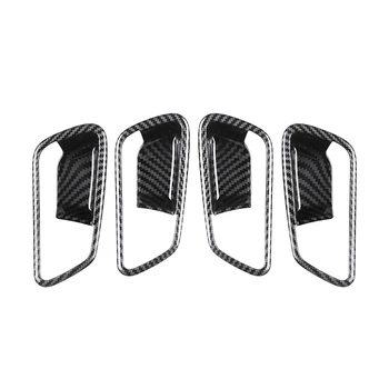Car въглеродни влакна вътрешна врата дръжка капак за 2022 Kia сутрин Пиканто врата купа дръжка подстригване рамка стикер