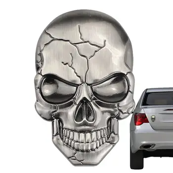 3D череп Decals Скелет емблема кола тяло стикер плъзгач череп емблема твърда глава роза стикери череп скелет автомобилни ваденки