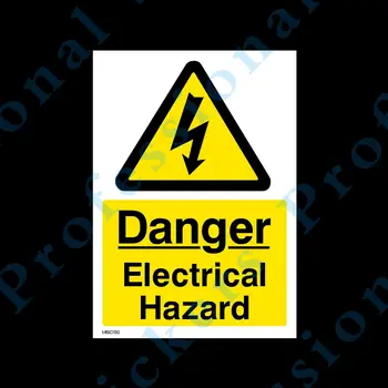 Опасност Електрическа опасност - пластмасов знак, стикер - всички размери - MISC130 водоустойчив винил стикери за кола Motos