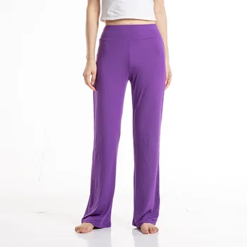 Purple Sweatpants Жени Четири сезона Твърди Pantalones Femme фитнес упражнение танц ластик висока талия йога панталони жени фитнес панталони