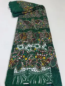 Нов дизайн мода бродерия марля тюл дантела с пайети тъкан рокля Африка плат wWholesale тюл нетни дантели