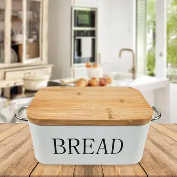 Реколта хляб контейнер за съхранение организация метална кутия за хляб СК за кухненски плот печени изделия килер бисквитки хляб