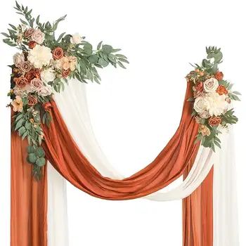 Сватбена арка цветарство Комплект от четири изкуствени цветя Марка изкуствени цветя Външна декоративна сватбена декорация