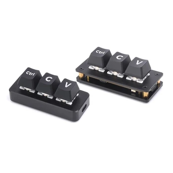 Portable 3 Key мини клавиатура Ctrl C V клавиатура копиране пасти Shotcut програмируеми
