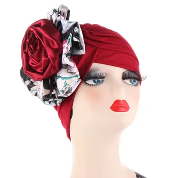 Нова мулти-индийска шапка стикери двуцветна роза мода преувеличени голямо цвете Tam-O'-Shanter