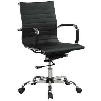 Mainstays 37.5 в стола на мениджъра с регулируема височина & въртящ се, 250 Lb. капацитет, черен ергономичен стол офис мебели