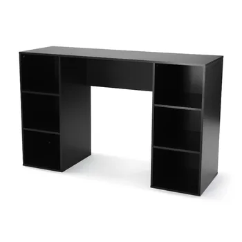 6-Cube Storage Computer Desk, Истински черен дъб