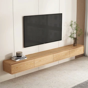 Пиедестал Дизайнерски стойки за телевизори Скандинавски италиански проста конзола Луксозна масивна дървена ретро телевизионна стойка Всекидневна Arredamento Мебели