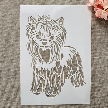 A4 29cm сладък малък домашен любимец куче DIY наслояване шаблони стена живопис скрапбук оцветяване щамповане албум декоративен шаблон