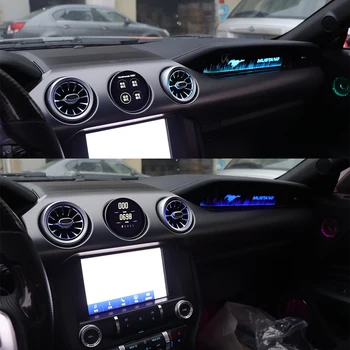За Ford Mustang LCD мини инструмент + предна пътническа околна светлина + Vortex Tuyere Light автомобилни декоративни аксесоари