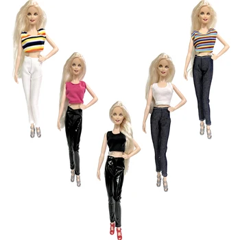 NK 5 комплект 30CM принцеса случайни жилетка панталони дрехи благородна дневна пола мода рокля за Барби аксесоари кукла дете момиче подарък играчка