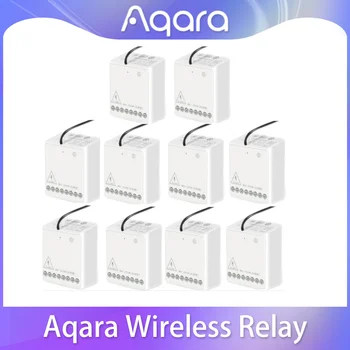 Оригинален двупосочен контролен модул Aqara Безжичен релеен превключвател контролер Zigbee Smart Channels Работа с Mi Home Homekit APP
