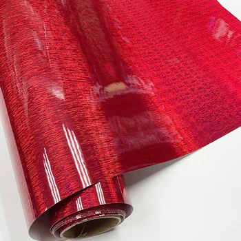 Glossy Holographic Rainbow Red Chrome Brushed Vinyl Film Car Wrap Foil DIY Car Scooter Motorbike Sticker Wrapping Air Release