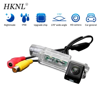 HKNL CCD паркинг кола камера за задно виждане за VW Golf 5 7 MK7 Vll Passat CC Skoda Scirocco Seat Leon 5F 4 Регистрационен номер светлина черен