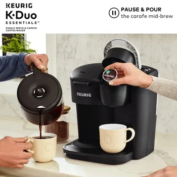 Keurig K-Duo Essentials Черна кафемашина K-Cup Pod, (черно/лунно сиво)по избор