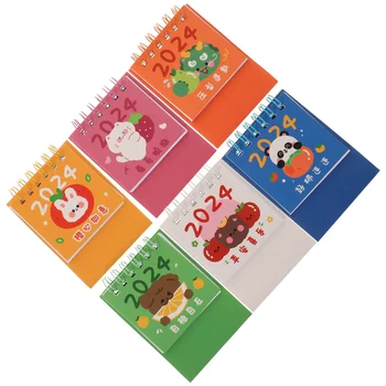 Мини настолен календар Малки календари Заек тематични зайче очарователни хартия миниатюрни месечни офис студент