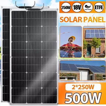 100W монокристален слънчев панел 18V заряден панел гъвкав слънчев панел фотоволтаична клетка яхтен компонент