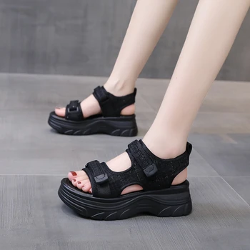 2023 Висококачествени обувки за жени Лятна каишка Дамски сандали Платформа Плажни сандали Venta De Zapatos De Mujer
