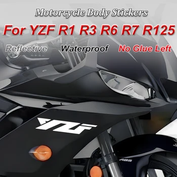Мотоциклет Decal отразяващ YZF R 125 за Yamaha YZFR1 YZFR3 YZFR6 YZFR7 R1 R3 R6 R7 R25 1 3 6 7 25 R1M 250 2004 2008 2022 2023