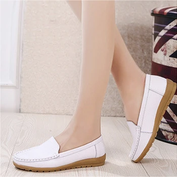 BCEBYL пролет и лято нова мода случайни удобни плътен цвят плитка уста жените плоски обувки за ходене Zapatos Mujer
