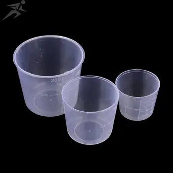 3PCS/Set Комплект за измерване на смесителни чаши за шарански риболов Малка пластмасова лепилна смесителна чаша стръв 200ml 100ml 50ml