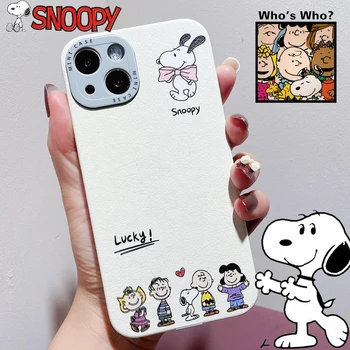 Snoopy Cartoon Калъф за телефон за IPhone 14 13 12 11 Pro Max XS XR 8 7 Plus SE2 Силиконови творчески удароустойчиви аксесоари за меки корици