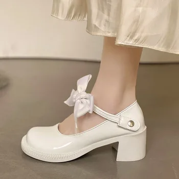 LLUUMIU Мери Джейн Буци Heel Помпи Мода високи токчета Дамски 2022 пролет лято нов корейски стил универсални затворени сандали