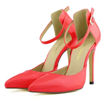 2023 Европейска и американска дамска модна чанта Heel Pointed Thin Heel Square Button сандали 4357
